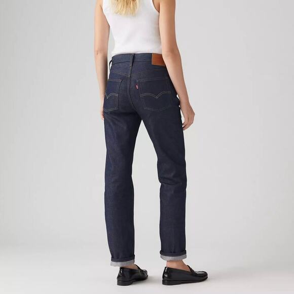 Levi's 501 Selvedge Denim Straight Leg Jeans 24x32 NEW Indigo Blue Cotton Pants - Picture 7 of 7